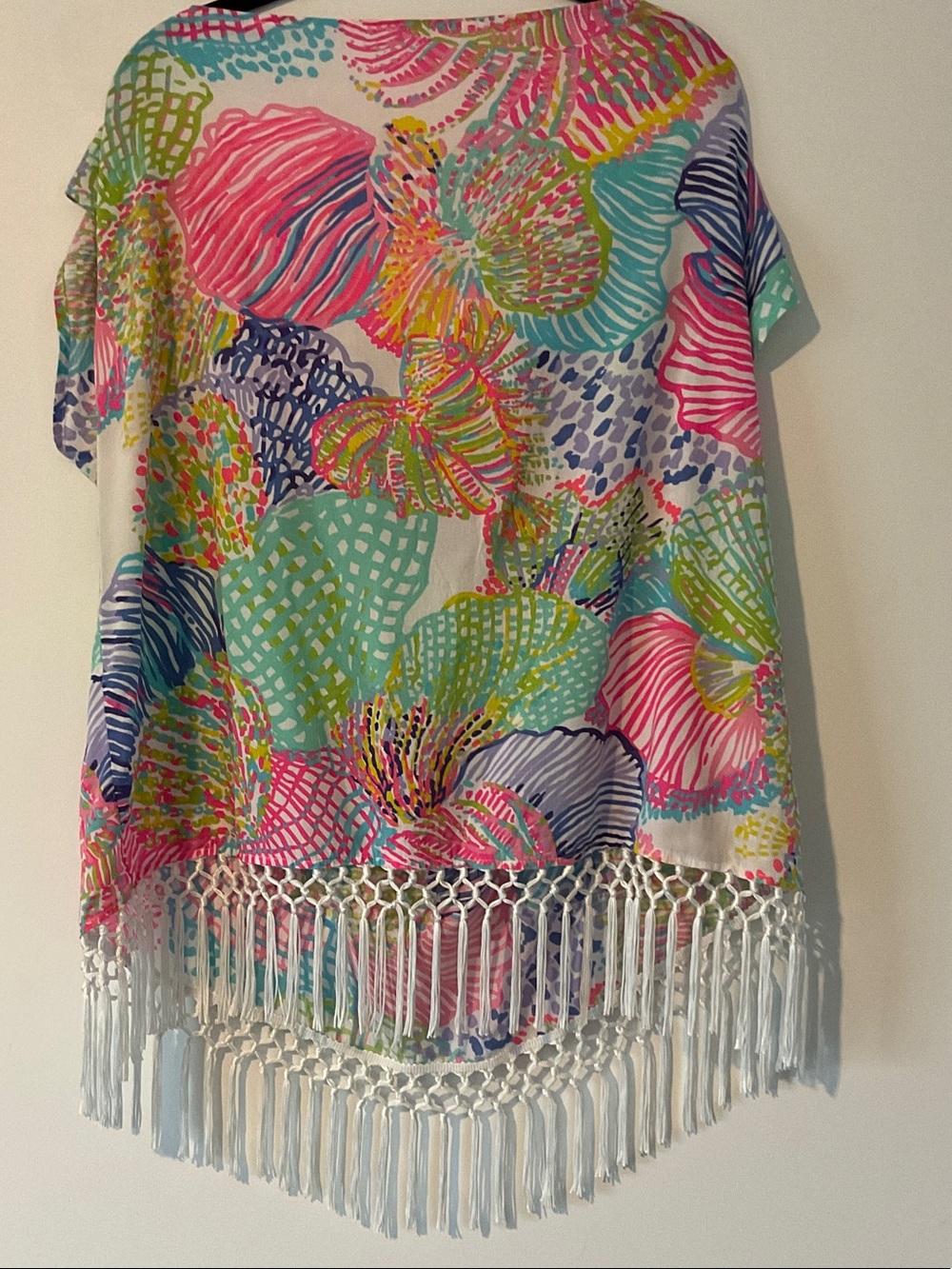 Lilly Pulitzer Multi-Color Floral Fringe Swim Coverup